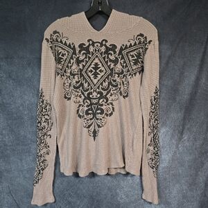 Vocal Textured Knit Sweater in Brown